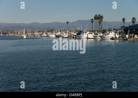 Boote in Kanalinseln Marina in Oxnard, Kalifornien Stockfoto