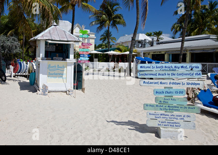 Südstrand in Key West Stockfoto
