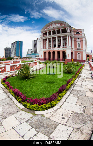 Amazonas-Theater (Teatro Amazonas) an der Stadt Manaus, Bundesstaat Amazonas, nördlich von Brasilien Stockfoto