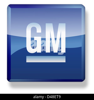 General Motors Logo als ein app-Symbol. Clipping-Pfad enthalten. Stockfoto