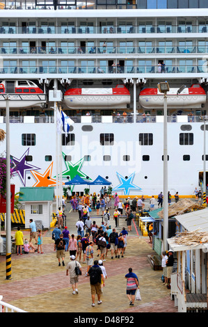 Roatan Honduras Karibik Kreuzfahrt-Hafen-Mittelamerika Stockfoto