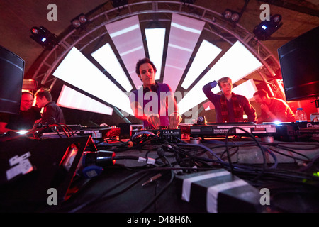 Nachtclub rave Lager Party Club Acid-house Stockfoto