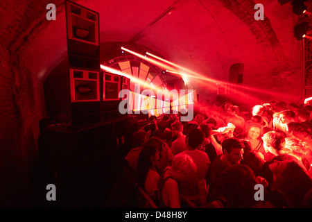 Nachtclub rave Lager Party Club Acid-house Stockfoto