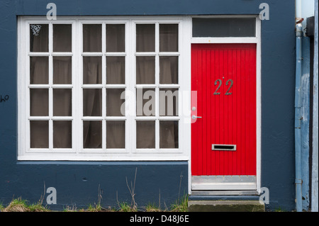 Bunt bemalten Wellblech verkleidete Gebäude in Reykjavik Island Stockfoto