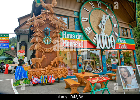 Deutschland; Süddeutschland; Schwarzwald; Schwarzwald; Triberg; Kuku Uhren, Tourismus, Attraktion, Wasserfall; Stockfoto