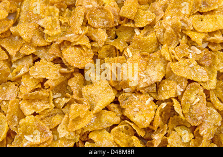 Draufsicht der cornflakes Stockfoto