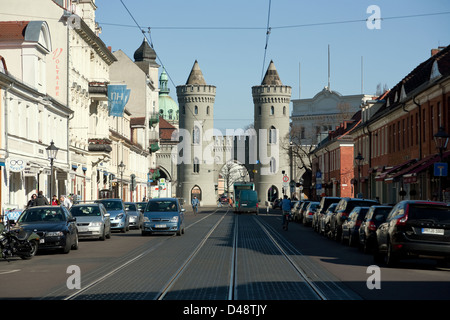 Potsdam, Deutschland, das Nauener Tor an der Friedrich-Ebert-Straße Stockfoto