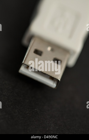 Nahaufnahme der Spitze des USB-Kabels Stockfoto