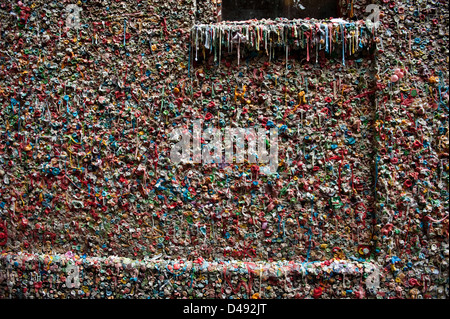 Seattle, Washington, Seattle Kaugummi Wand Stockfoto