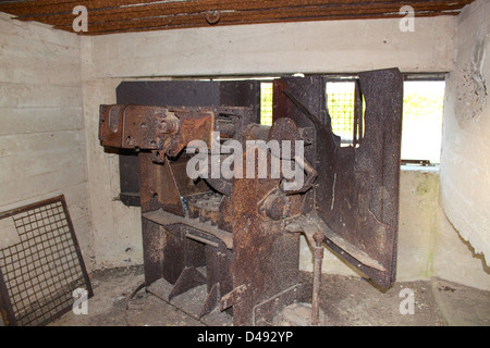 Deutsche Artilleriestellung, Omaha Beach Stockfoto