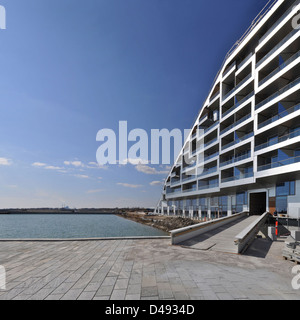 Eintrag. Bjarke Ingels Group, BIG, Bighouse oder 8-Tallet, Kopenhagen 2006-2010 Stockfoto