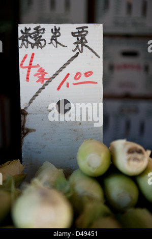 San Francisco, USA, einem chinesischen Preisschild in einem Geschäft in China Town Stockfoto