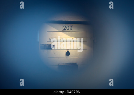 Die ehemalige DDR Polizeigefängnis Keibelstrasse am Alexander Platz in Berlin, Deutschland Stockfoto