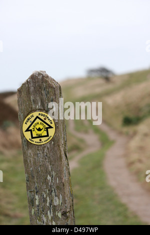 Auszuschildern Zeichen auf Saxon Shore Stockfoto