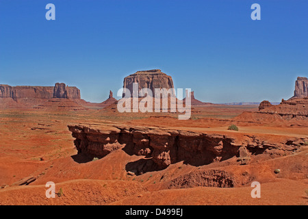 John Fords Point im Monument Valley Navajo National Park, Colorado Plateau, Utah, Arizona, Vereinigte Staaten Stockfoto