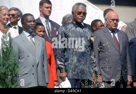 Pretoria, Südafrika, Nelson Mandela, Thabo Mbeki und FW de Klerk Stockfoto