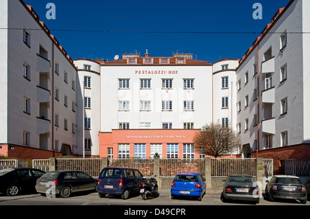 Wien, Österreich, die Pestalozzi-Hof 19. Wiener Bezirk Döbling Stockfoto