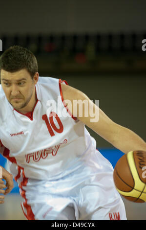 Glasgow, UK, 09. März 2013. Clark Eriksson Falkirk Fury spielen gegen Stadt Edinburgh Könige im Immer Ballin' BBL Herausforderung Schild Finale bei den Emirate Arena Glasgow. Kredit Colin Edwards/Alamy leben Nachrichten Stockfoto