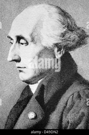 Joseph-Louis Lagrange, italienischer Mathematiker und Astronom Stockfoto