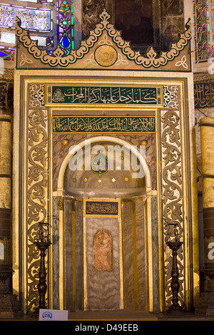 Mihrab in der Hagia Sophia, Istanbul, Türkei. Stockfoto