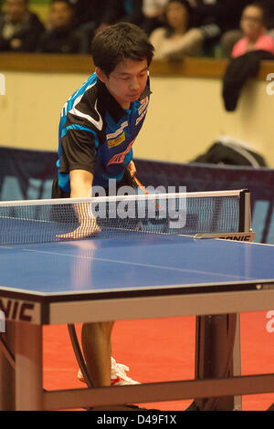 Champions League Halbfinale Tennis AS Pontoise Cergy Tennis de Tisch versus Tennis de Table Club du Fakel Gazprom Orenbourg Jian Jun Wang Stockfoto