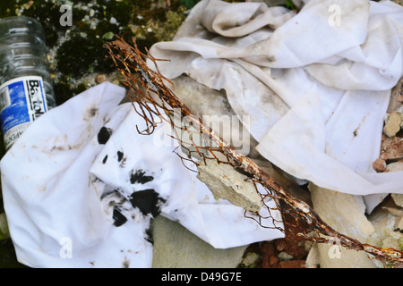 Verrostetes Metall und Trödel. Stockfoto