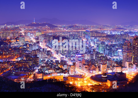 Die Innenstadt von Stadtbild von Seoul, Südkorea Stockfoto