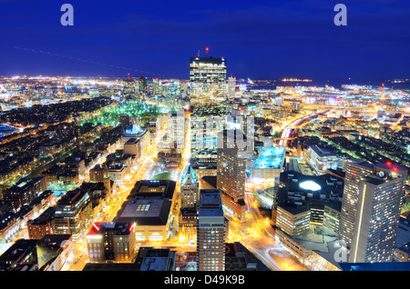 Luftaufnahme der Innenstadt von Boston, Massachusetts, USA. Stockfoto