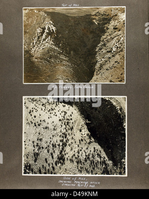 Das ganzseitige Foto zeigt eine bedeutende Szene in der Kairoer Wüste, aufgenommen von Edwin Newman. Er hebt die Luftfähigkeiten im Nahen Osten hervor, einschließlich der Flugzeuge, die bei militärischen Operationen in Ägypten und Irak eingesetzt werden. Stockfoto