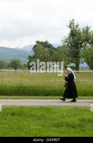 Heitersheim, Deutschland, Trauerfeier für einen verstorbenen Kollegen Schwester Stockfoto