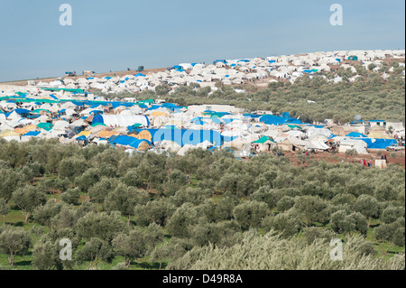 Atma Flüchtlingslager an der türkischen Grenze, Syrien Stockfoto