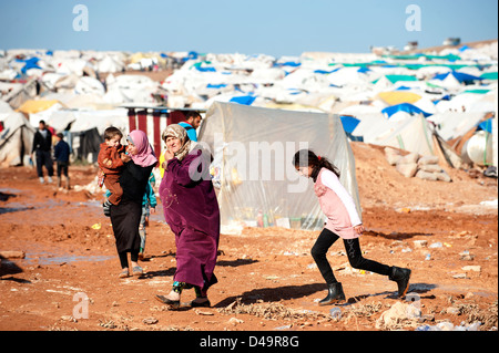 Atma Flüchtlingslager an der türkischen Grenze, Syrien Stockfoto