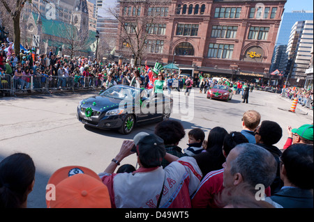 St. Patricks Day Parade in Montreal, Provinz Quebec, Kanada. Stockfoto