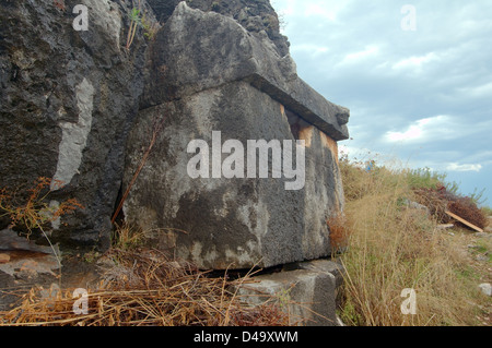 Lykische Sarkophag, Türkei, Kekova Stockfoto