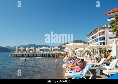 Strand, Marmaris, Türkei, Westasien Stockfoto