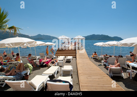 Strand, Marmaris, Türkei, Westasien Stockfoto