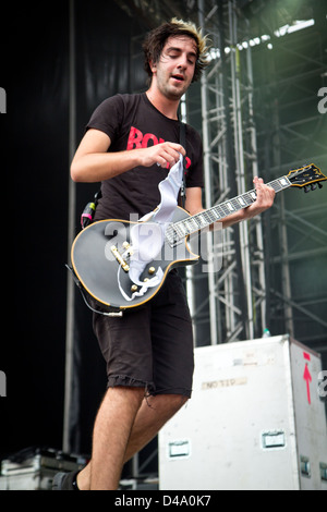 Saptember 02, 2012 - All Time Low tritt live in der Arena Parco Nord, Bologna, Italien Stockfoto