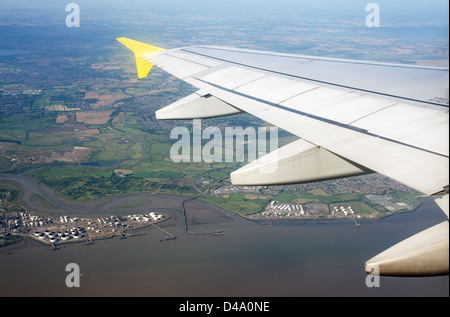 Petrochemischen Anlagen für Transport und Lagerung bei Coryton und Loch Haven Canvey Island, Themse, Essex, UK. Stockfoto