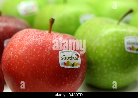 Berlin, Deutschland, Südtiroler Äpfel auf der Fruit Logistica 2011 Stockfoto