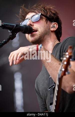 Saptember 02, 2012 - All Time Low tritt live in der Arena Parco Nord, Bologna, Italien Stockfoto