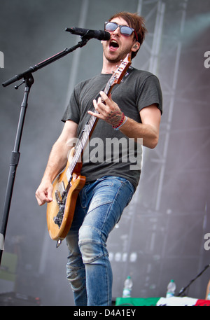 Saptember 02, 2012 - All Time Low tritt live in der Arena Parco Nord, Bologna, Italien Stockfoto