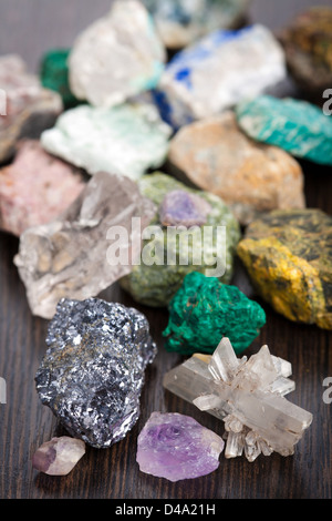 verschiedene Mineralien Stockfoto