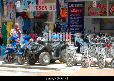 Fahrrad für Miete, Marmaris, Provinz Muğla, Türkei, Westasien Stockfoto