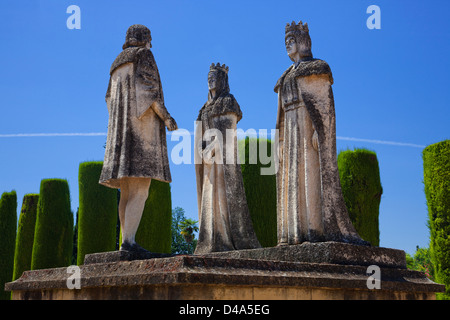 Denkmal des Los Reyes Cristianos im Alcázar von Córdoba Stockfoto