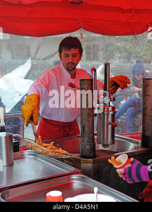 Brighton Sussex UK 10. März 2013 - einem der Stände auf dem Brighton Schokoladenfestival heute Stockfoto