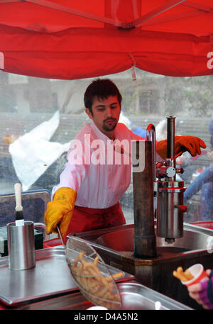 Brighton Sussex UK 10. März 2013 - einem der Stände auf dem Brighton Schokoladenfestival heute Stockfoto