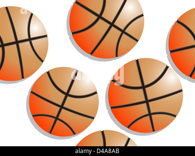 Basketball-Muster, abstrakte nahtlose Textur; Vektor-Illustration Kunst Stockfoto