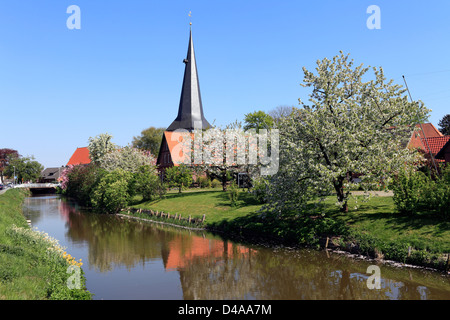 York, Deutschland, der St. Nicholas Church in dem Dorf Borstel Stockfoto