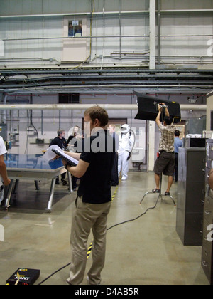 Das Hubble Space Telescope der NASA erschien in einem Skit, der mit Jimmy Fallon gefilmt wurde und die Errungenschaften des Teleskops und seinen Nachfolger, das James Webb Space Telescope, hervorhob. Das lustige Segment wurde in der Tonight Show ausgestrahlt und machte die Weltraumteleskope der NASA und ihre Beiträge zur Astronomie aufmerksam. Stockfoto