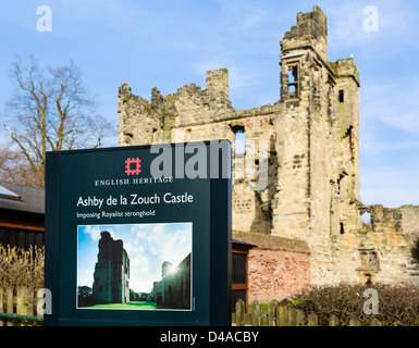 Ruinen der Burg Ashby-de-la-Zouch, Ashby-de-la-Zouch, Leicestershire, East Midlands, UK Stockfoto